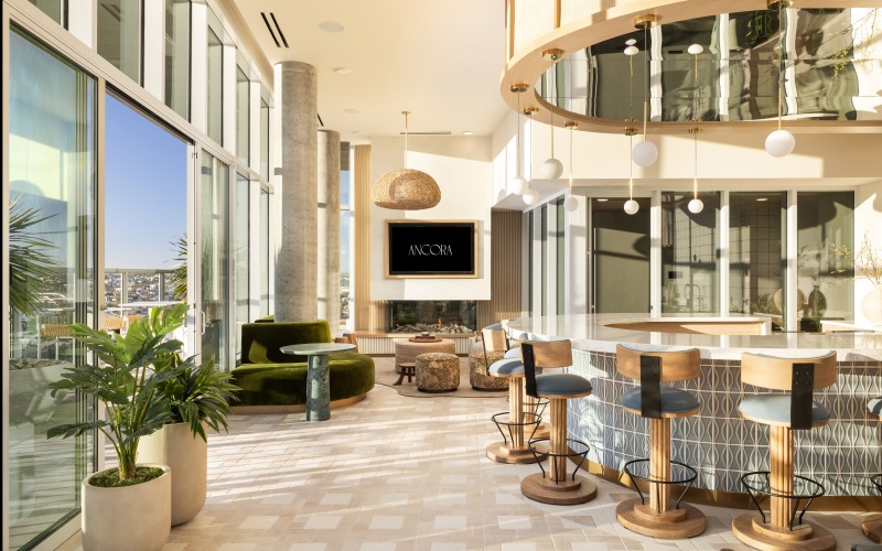 Sky lounge with floor to ceiling windows