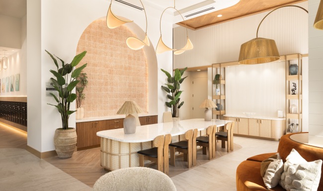 Beautifully decorated lobby