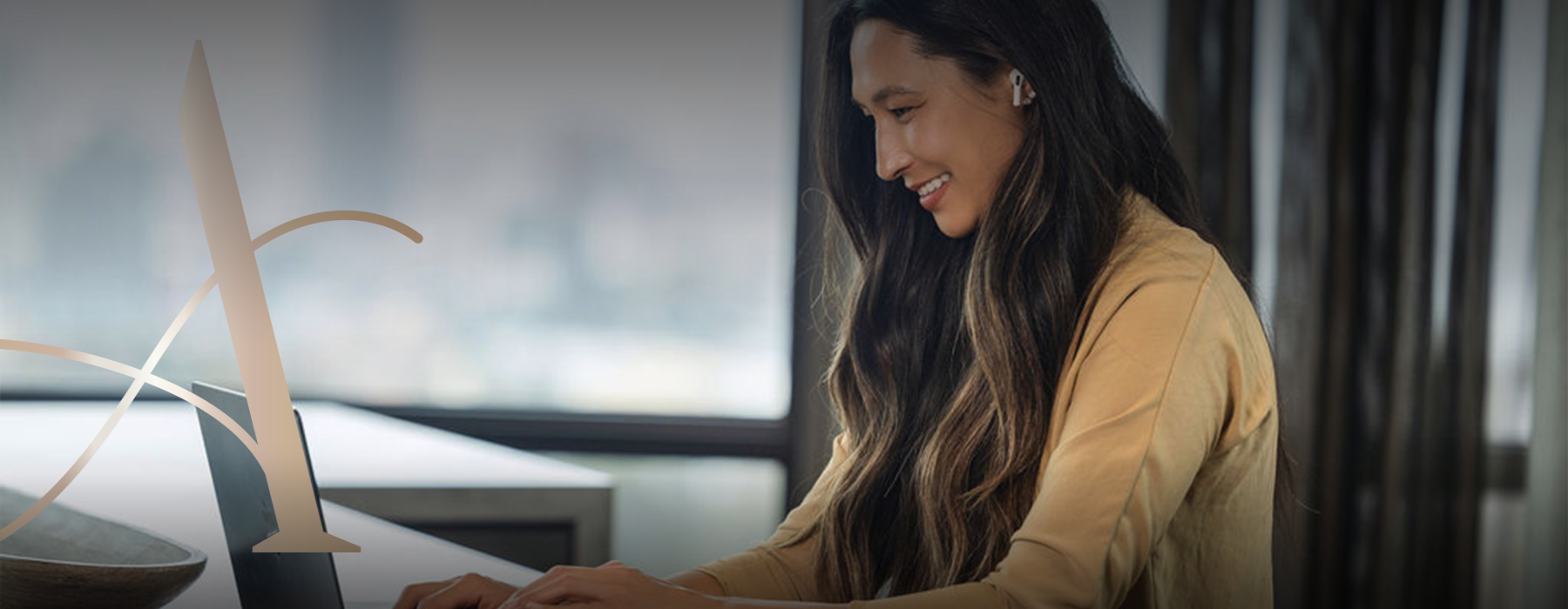 woman working on her laptop