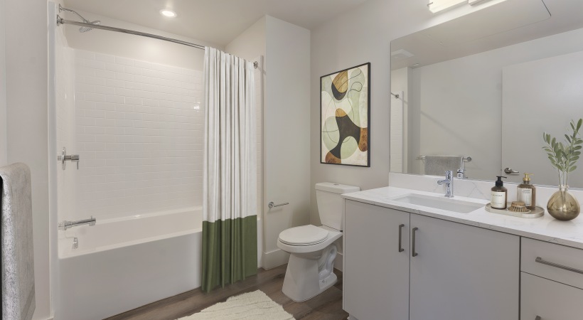 bathroom image with decorations