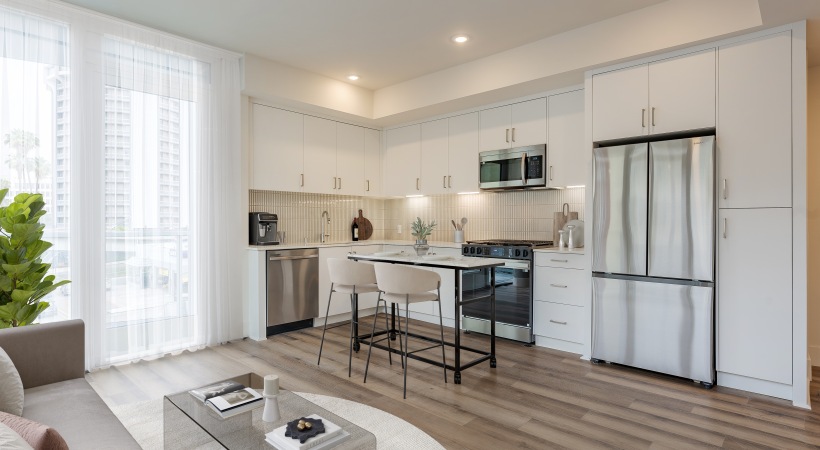 kitchen with stainless steel appliances